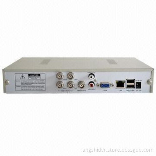 CCTV/D1/H.264/Standalone DVR with 4CH Playback Simultaneously, Free DDNS, Cloud Technology